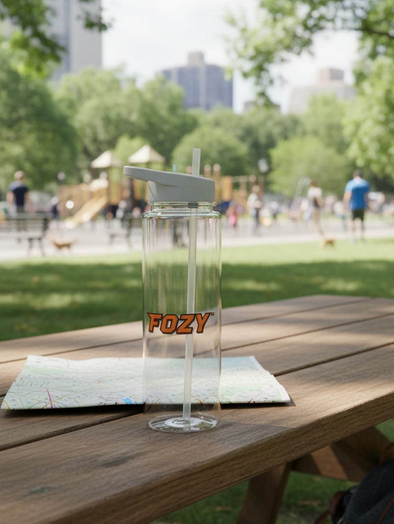 FOZY™ — Reusable tritan  Sport Water Bottle with straw